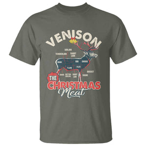 Christmas Hunting T Shirt Venison Meat Deer Season Hunter TS09 Military Green Print Your Wear