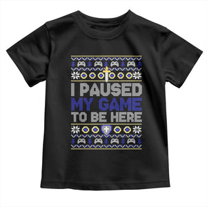 Funny Christmas Gamer Baby Shirt I Paused My Game To Be Here TS09 Black Print Your Wear