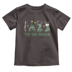 Christmas Hunting Baby Shirt Tis The Season Hunting Camo Hunter TS09 Dark Chocolate Print Your Wear