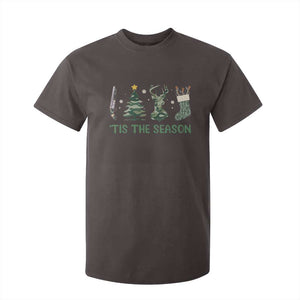 Christmas Hunting T Shirt For Kid Tis The Season Hunting Camo Hunter TS09 Dark Chocolate Print Your Wear