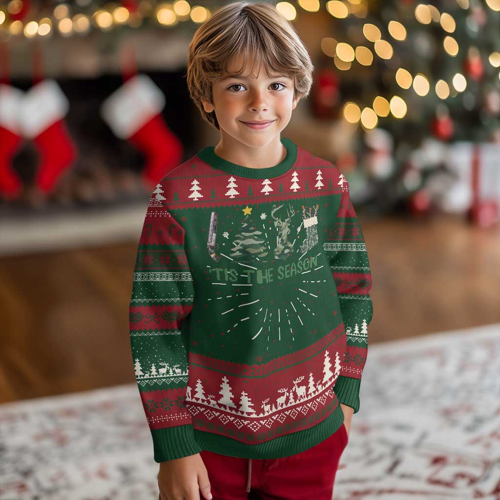 Xmas Hunting Ugly Christmas Sweater Tis The Season Hunting Camo Hunter TS09 Christmas Print Your Wear