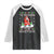 Christmas Hunting Raglan Shirt Tis The Season To Be Hunting Santa Hunter TS09 Black White Print Your Wear