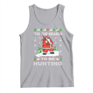 Christmas Hunting Tank Top Tis The Season To Be Hunting Santa Hunter TS09 Athletic Heather Print Your Wear