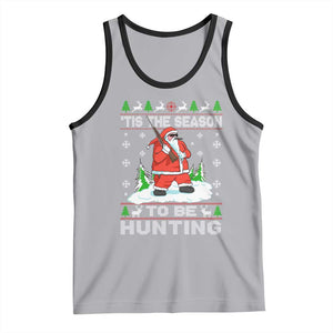 Christmas Hunting Tank Top Tis The Season To Be Hunting Santa Hunter TS09 Athletic Heather Black Print Your Wear