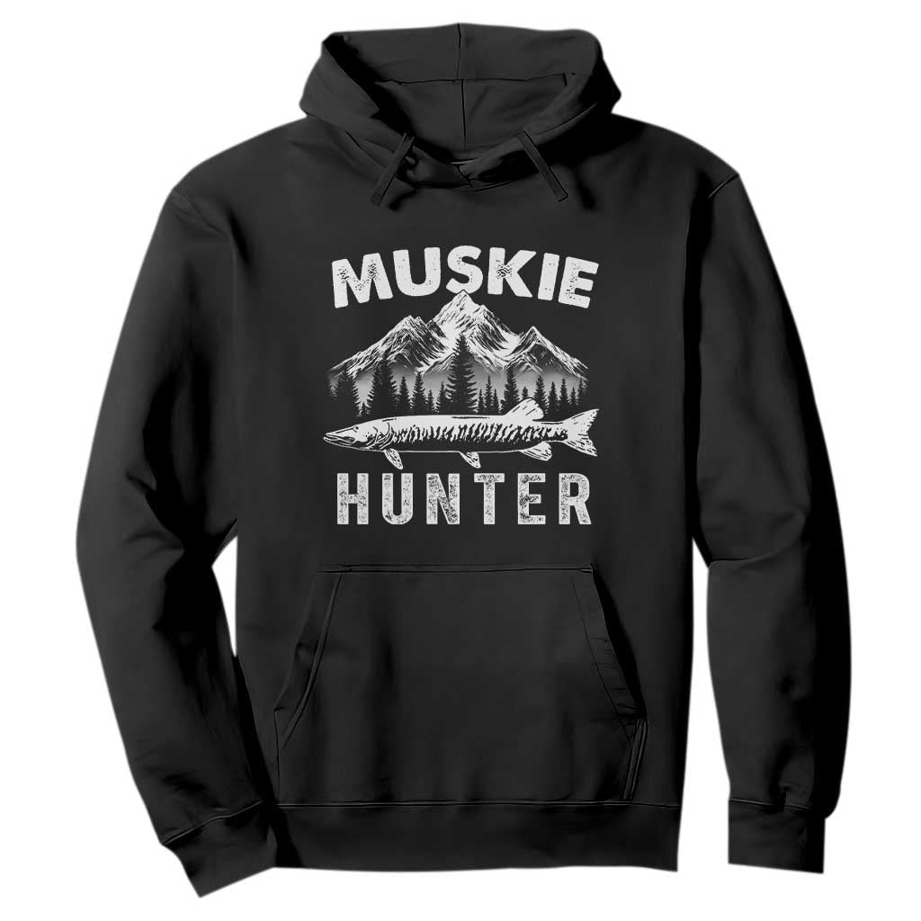 Musky Hunter Fishing Fisherman Hoodie TS09 Black Print Your Wear