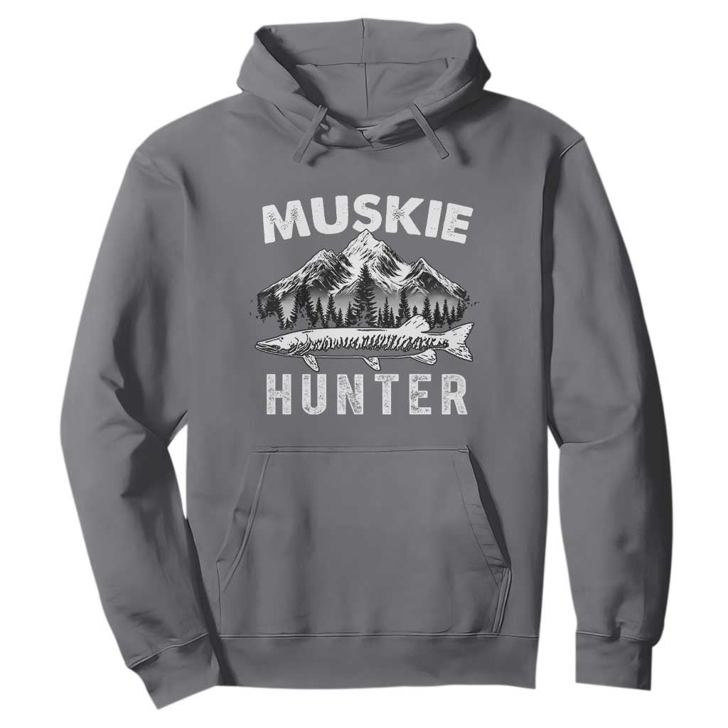 Musky Hunter Fishing Fisherman Hoodie TS09 Charcoal Print Your Wear