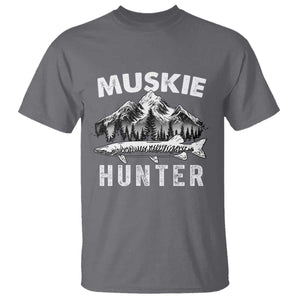 Musky Hunter Fishing Fisherman T Shirt TS09 Charcoal Print Your Wear