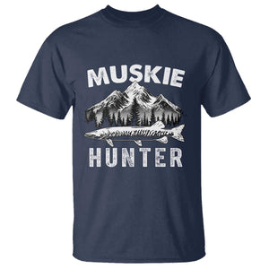 Musky Hunter Fishing Fisherman T Shirt TS09 Navy Print Your Wear