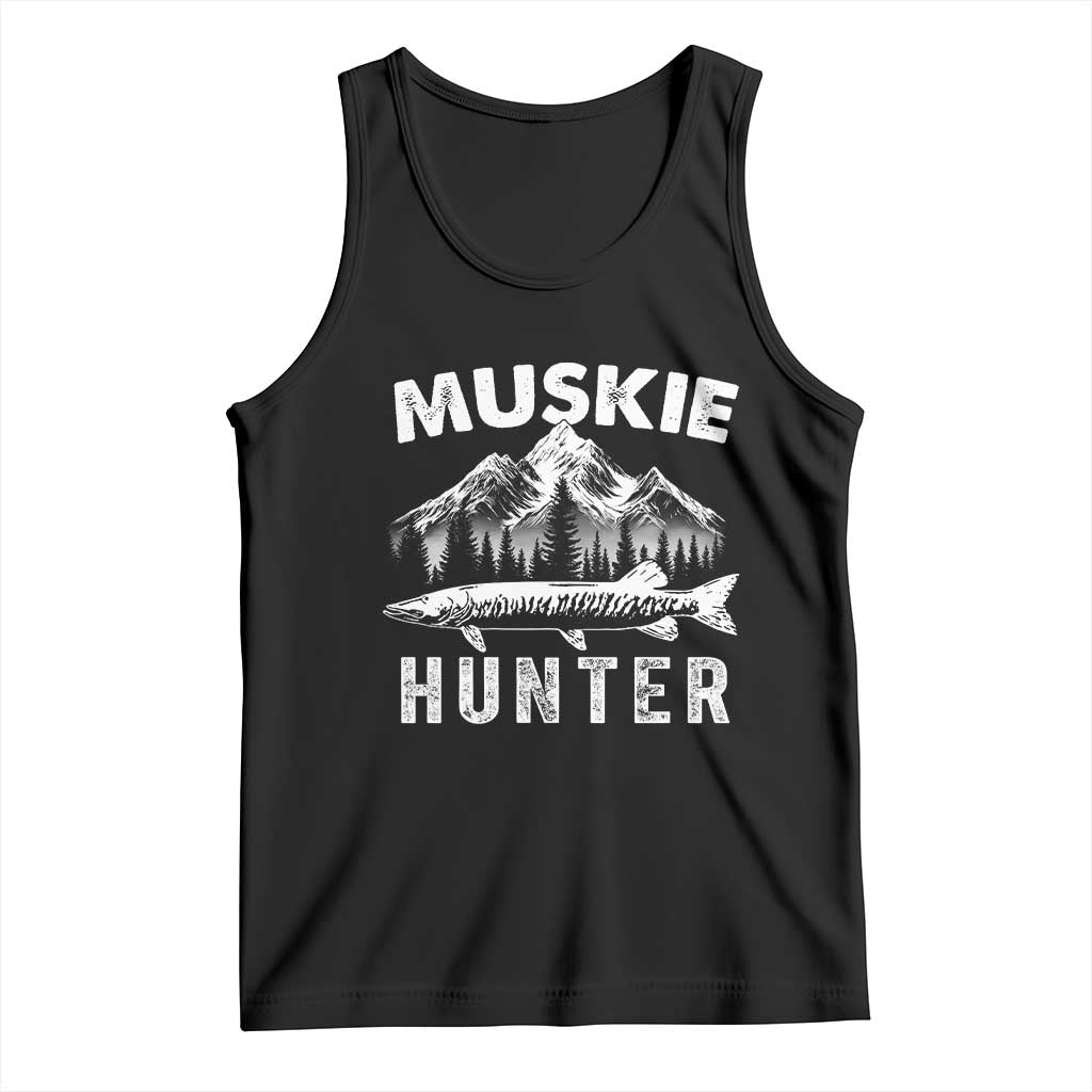 Musky Hunter Fishing Fisherman Tank Top TS09 Black Print Your Wear