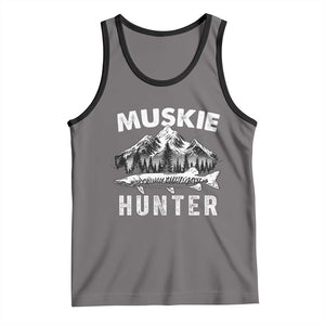 Musky Hunter Fishing Fisherman Tank Top TS09 Deep Heather Black Print Your Wear