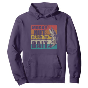 Musky Fishing Hoodie Musky Nut All Other Fish Just Seem Like Bait TS09 Purple Print Your Wear