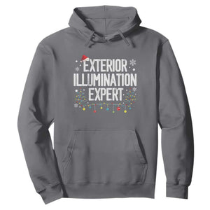Funny Christmas Hoodie Exterior Illumination Expert Christmas Lights TS09 Charcoal Print Your Wear