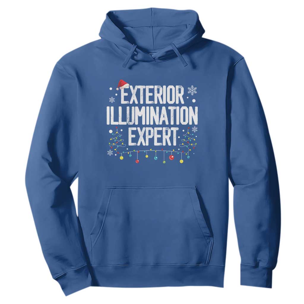 Funny Christmas Hoodie Exterior Illumination Expert Christmas Lights TS09 Royal Blue Print Your Wear