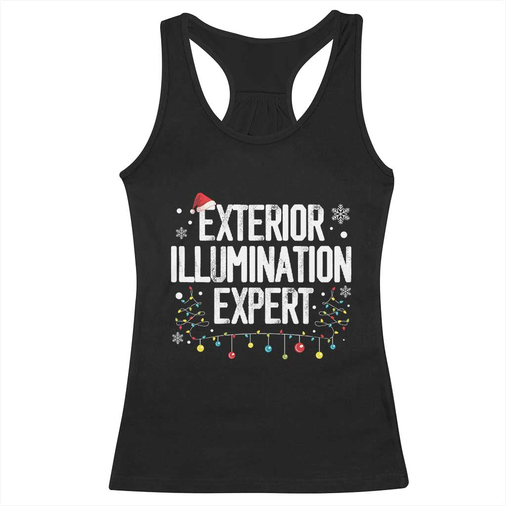 Funny Christmas Racerback Tank Top Exterior Illumination Expert Christmas Lights TS09 Black Print Your Wear
