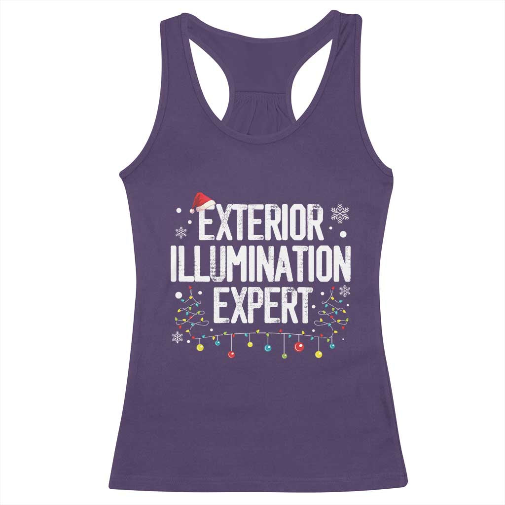 Funny Christmas Racerback Tank Top Exterior Illumination Expert Christmas Lights TS09 Purple Print Your Wear