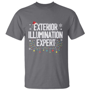 Funny Christmas T Shirt Exterior Illumination Expert Christmas Lights TS09 Charcoal Print Your Wear