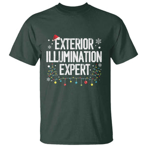 Funny Christmas T Shirt Exterior Illumination Expert Christmas Lights TS09 Dark Forest Green Print Your Wear