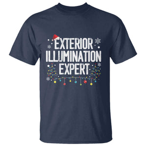 Funny Christmas T Shirt Exterior Illumination Expert Christmas Lights TS09 Navy Print Your Wear