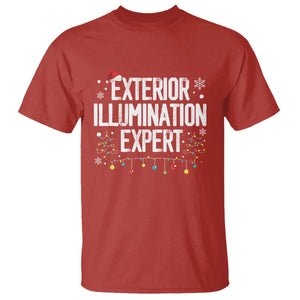 Funny Christmas T Shirt Exterior Illumination Expert Christmas Lights TS09 Red Print Your Wear