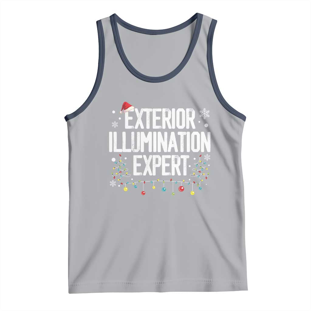 Funny Christmas Tank Top Exterior Illumination Expert Christmas Lights TS09 Athletic Heather Navy Print Your Wear
