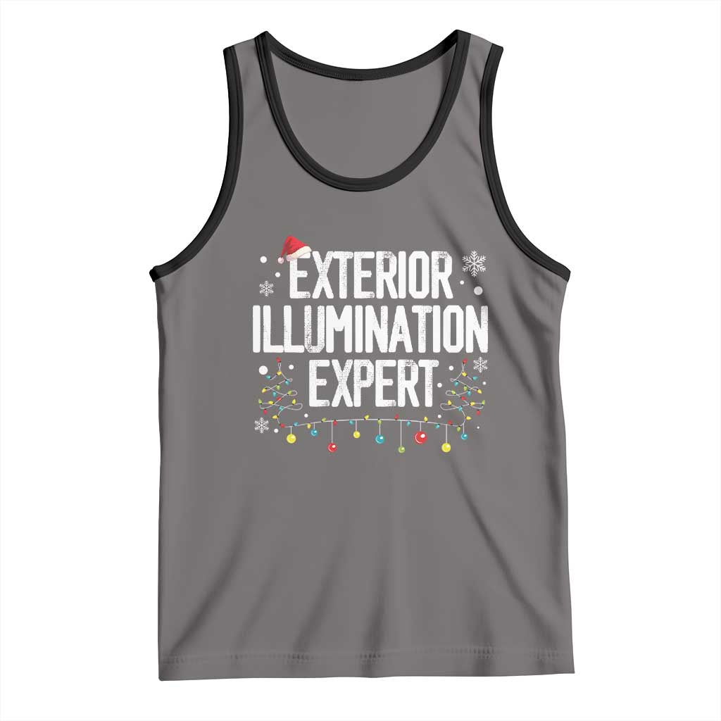 Funny Christmas Tank Top Exterior Illumination Expert Christmas Lights TS09 Deep Heather Black Print Your Wear