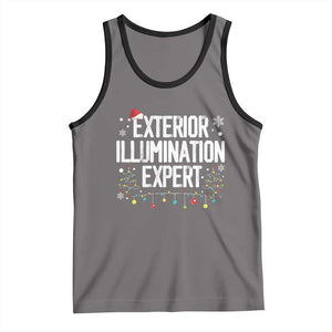Funny Christmas Tank Top Exterior Illumination Expert Christmas Lights TS09 Deep Heather Black Print Your Wear