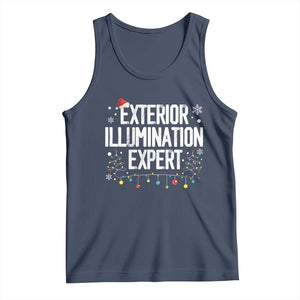 Funny Christmas Tank Top Exterior Illumination Expert Christmas Lights TS09 Navy Print Your Wear