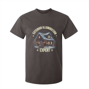 Funny Christmas T Shirt For Kid Exterior Illumination Expert Christmas Lights Home TS09 Dark Chocolate Print Your Wear