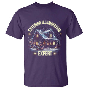 Funny Christmas T Shirt Exterior Illumination Expert Christmas Lights Home TS09 Purple Print Your Wear