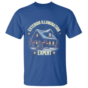 Funny Christmas T Shirt Exterior Illumination Expert Christmas Lights Home TS09 Royal Blue Print Your Wear