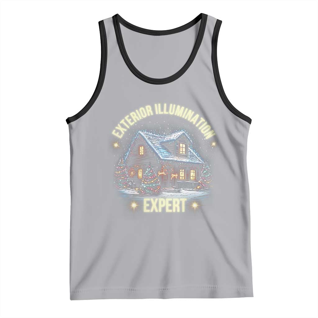 Funny Christmas Tank Top Exterior Illumination Expert Christmas Lights Home TS09 Athletic Heather Black Print Your Wear