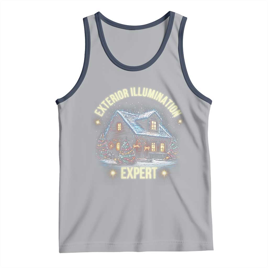 Funny Christmas Tank Top Exterior Illumination Expert Christmas Lights Home TS09 Athletic Heather Navy Print Your Wear