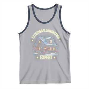 Funny Christmas Tank Top Exterior Illumination Expert Christmas Lights Home TS09 Athletic Heather Navy Print Your Wear