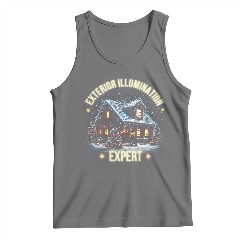 Funny Christmas Tank Top Exterior Illumination Expert Christmas Lights Home TS09 Black Heather Print Your Wear