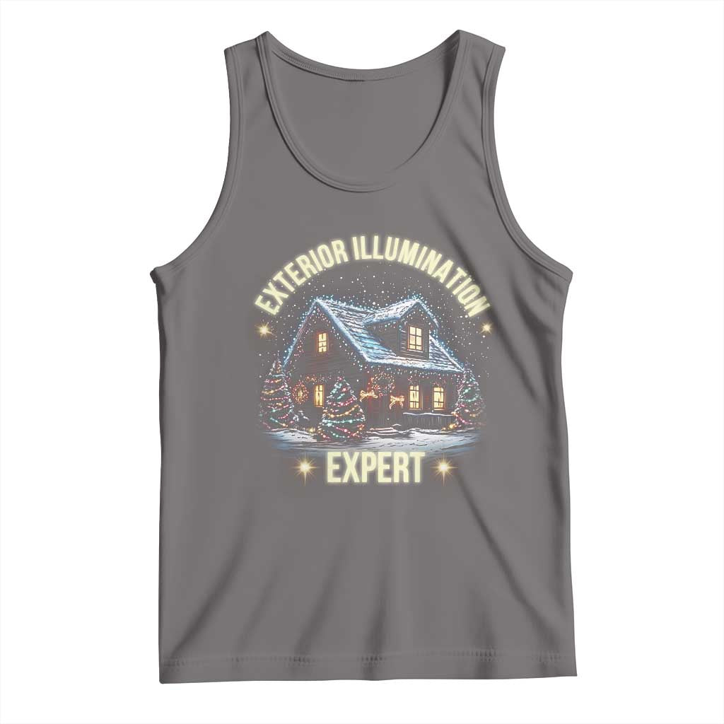 Funny Christmas Tank Top Exterior Illumination Expert Christmas Lights Home TS09 Deep Heather Print Your Wear