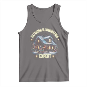 Funny Christmas Tank Top Exterior Illumination Expert Christmas Lights Home TS09 Deep Heather Print Your Wear