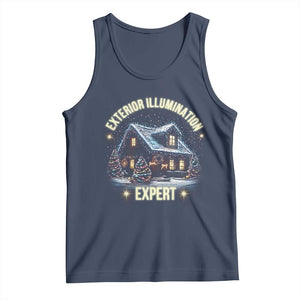 Funny Christmas Tank Top Exterior Illumination Expert Christmas Lights Home TS09 Navy Print Your Wear