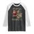 Funny Christmas Raglan Shirt He Sees You When You Are Pooping TS09 Black White Print Your Wear