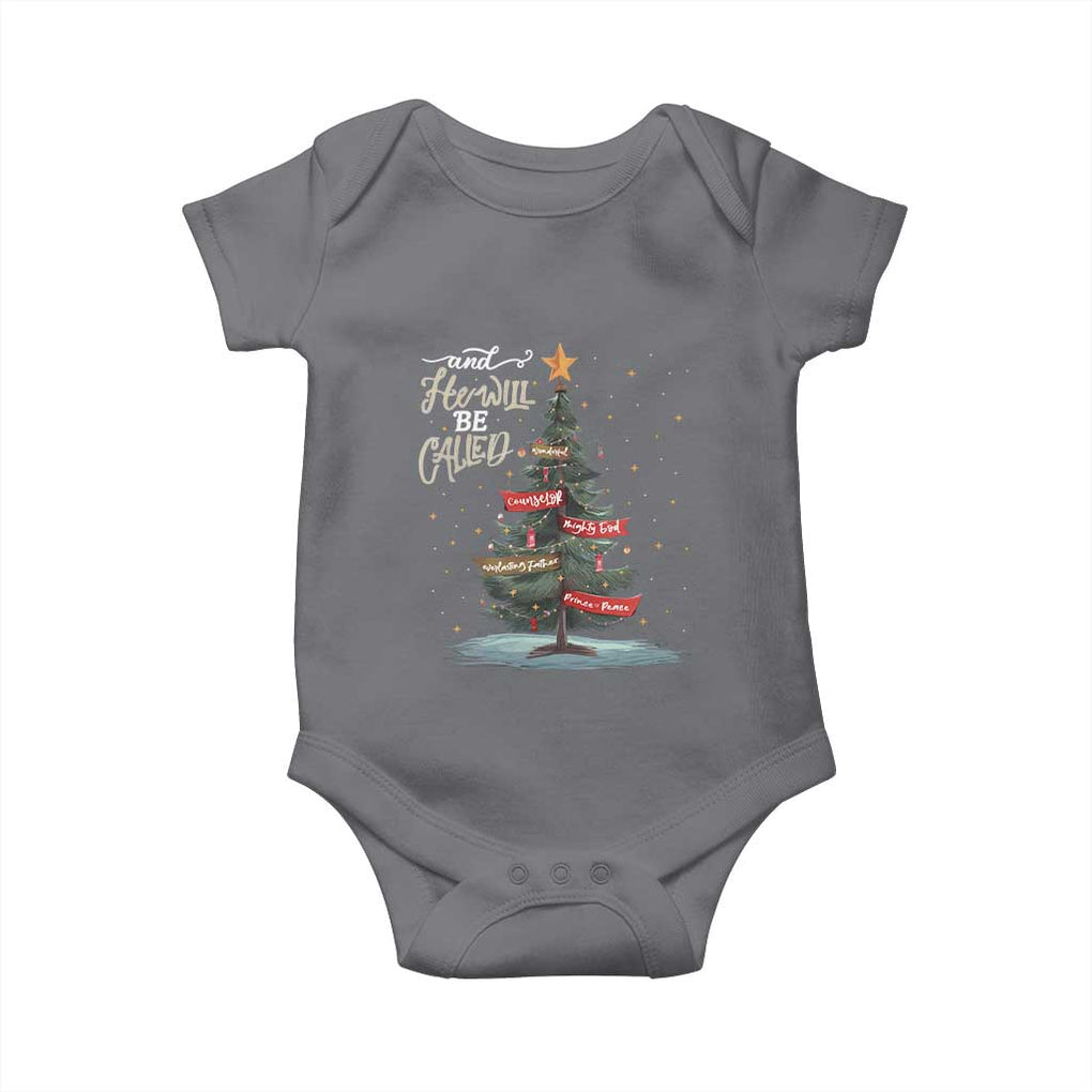 Xmas Christian Baby Onesie He Will Be Called Wonderful Counselor TS09 Charcoal Print Your Wear
