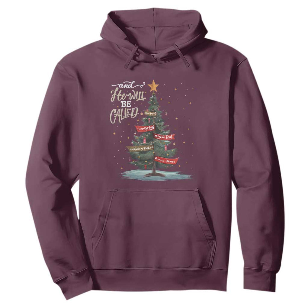 Xmas Christian Hoodie He Will Be Called Wonderful Counselor TS09 Maroon Print Your Wear