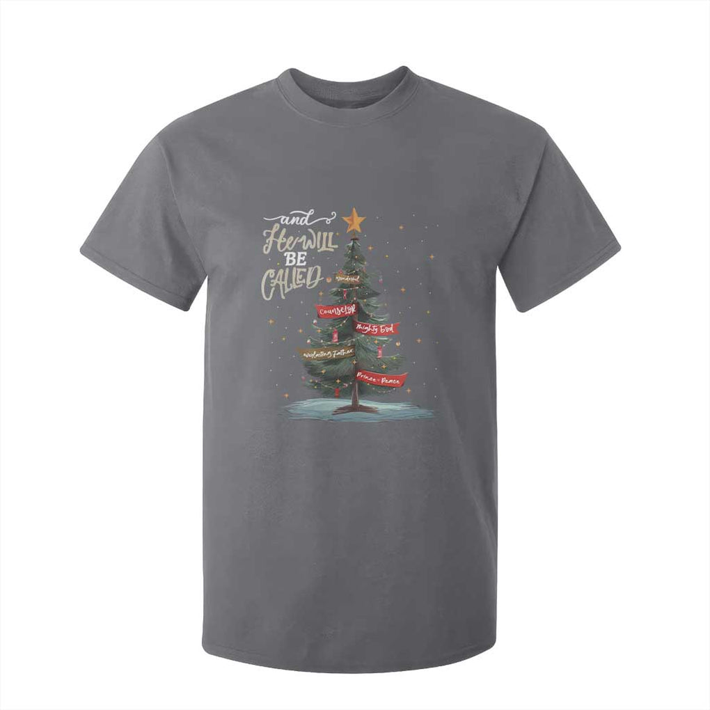 Xmas Christian T Shirt For Kid He Will Be Called Wonderful Counselor TS09 Charcoal Print Your Wear