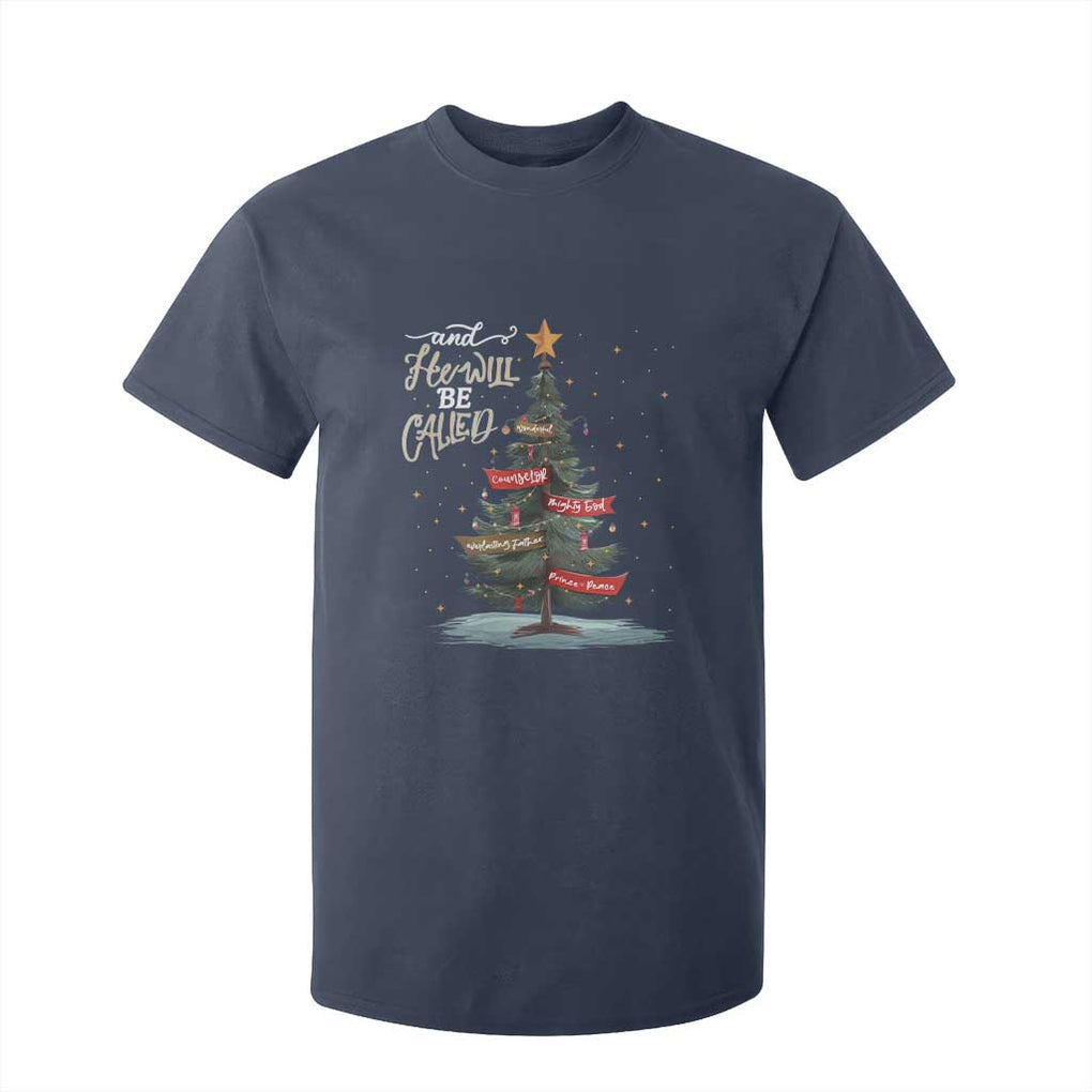 Xmas Christian T Shirt For Kid He Will Be Called Wonderful Counselor TS09 Navy Print Your Wear