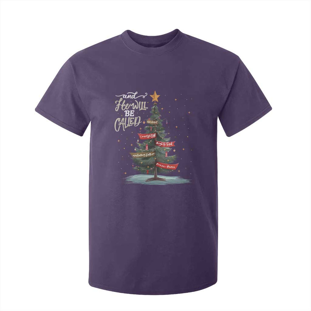 Xmas Christian T Shirt For Kid He Will Be Called Wonderful Counselor TS09 Purple Print Your Wear