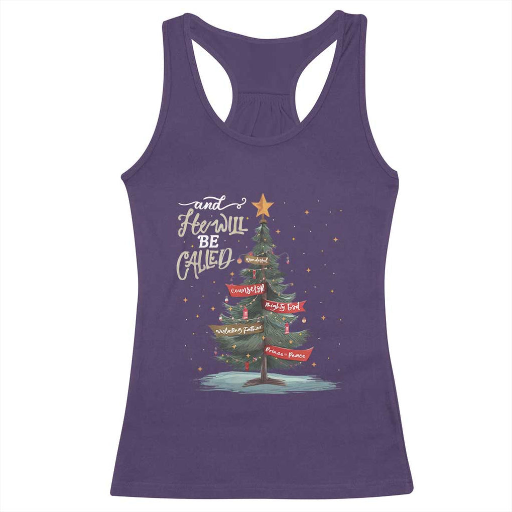 Xmas Christian Racerback Tank Top He Will Be Called Wonderful Counselor TS09 Purple Print Your Wear