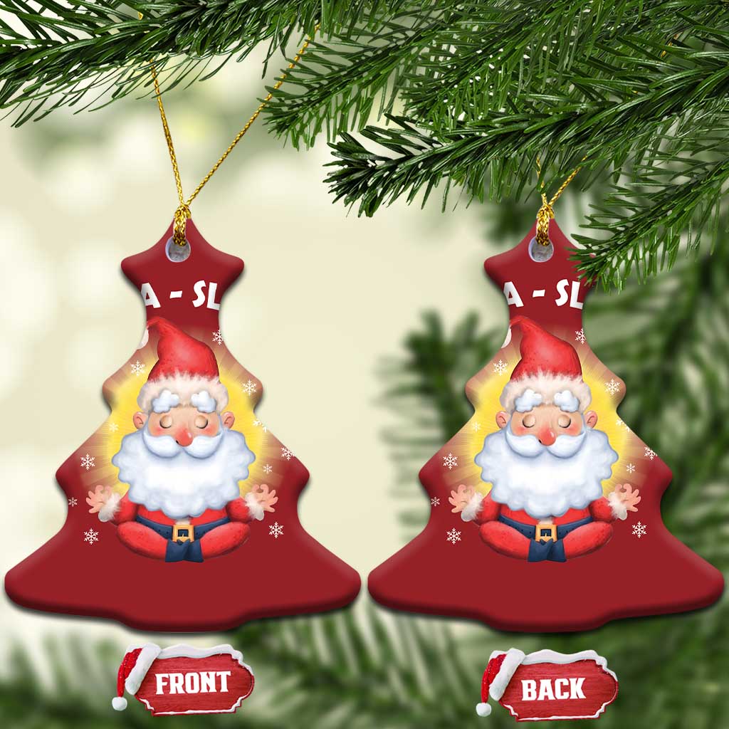 Xmas Yoga Christmas Ornament Nama Sleigh Cute Santa TS09 Christmas Tree Red Print Your Wear