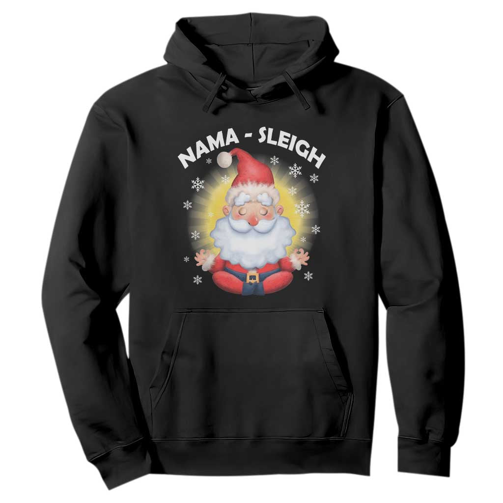 Christmas Yoga Hoodie Nama Sleigh Cute Santa TS09 Black Print Your Wear