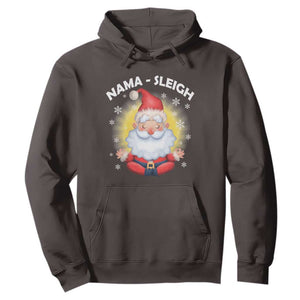 Christmas Yoga Hoodie Nama Sleigh Cute Santa TS09 Dark Chocolate Print Your Wear