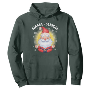 Christmas Yoga Hoodie Nama Sleigh Cute Santa TS09 Dark Forest Green Print Your Wear