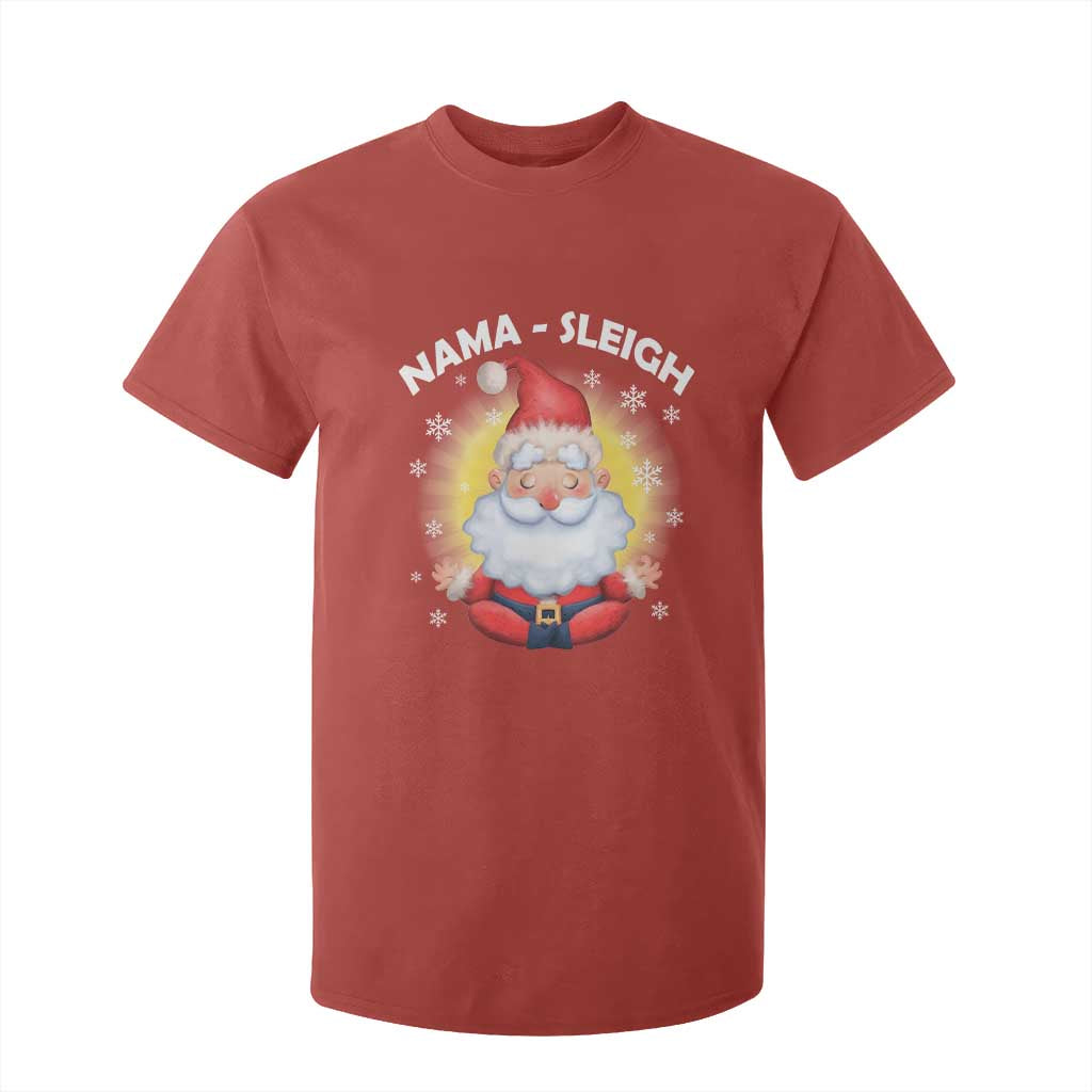 Christmas Yoga T Shirt For Kid Nama Sleigh Cute Santa TS09 Red Print Your Wear