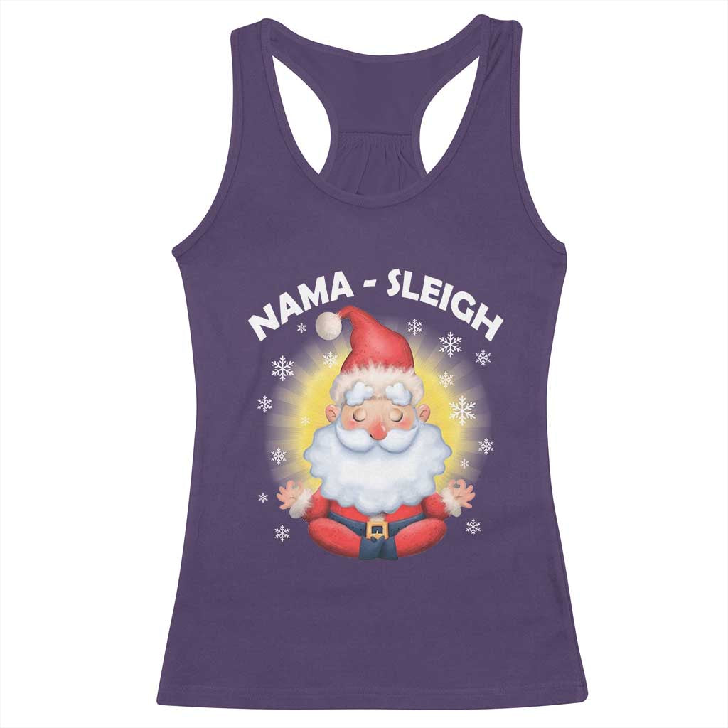 Christmas Yoga Racerback Tank Top Nama Sleigh Cute Santa TS09 Purple Print Your Wear